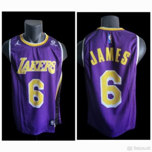 basketbalový dres LeBron James LA Lakers fialový